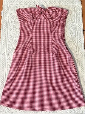 forever 21 blue plaid dress Forever 21 Blue & White Plaid Mini Dress Size M
